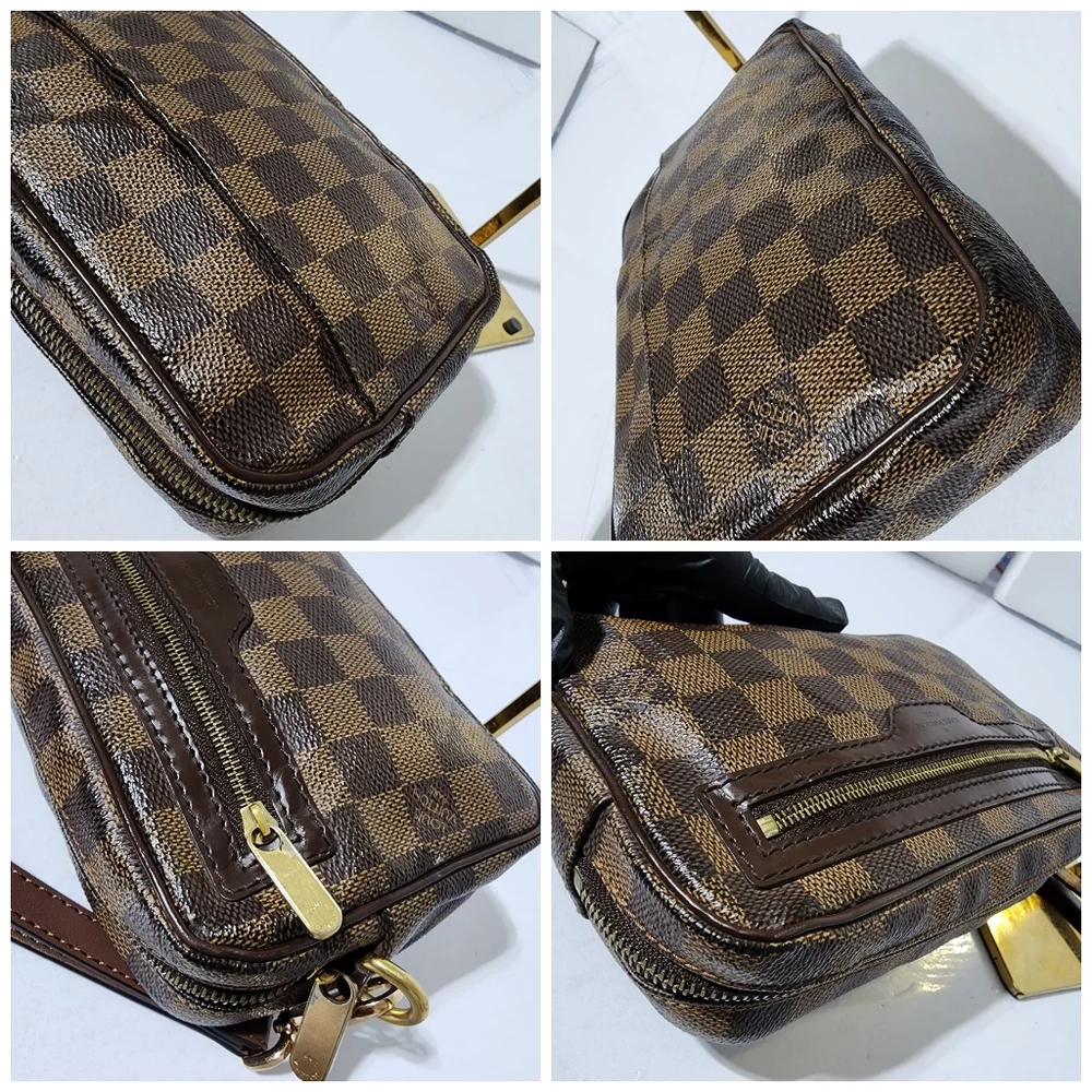 Louis Vuitton Damier Ebene Billets Macao Wristlet Brown